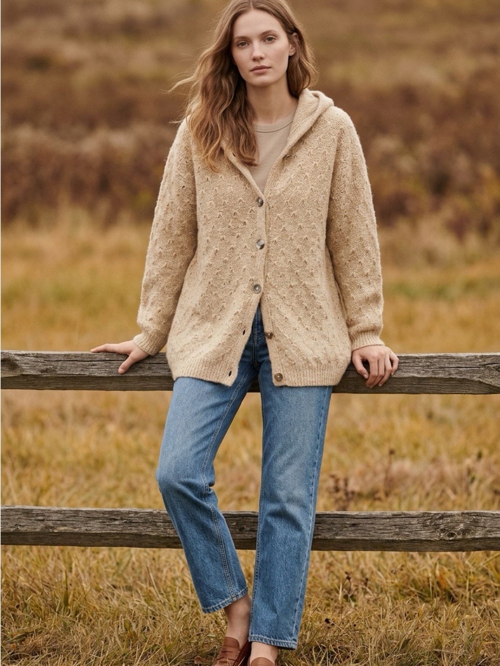 NWOT RUSS Classic Wool Blend Cardigan Sweater